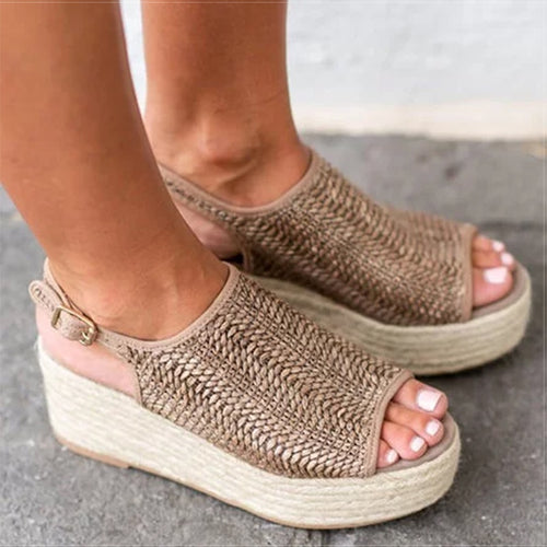 Retro Platform Sandals With 6CM High Heels Fashion 2019