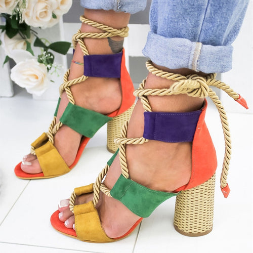 Pointed Fish Mouth Gladiator Sandals Woman Fashion 2019