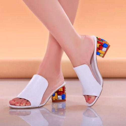 2019 Summer Fish Mouth High-heeled Sandals Female