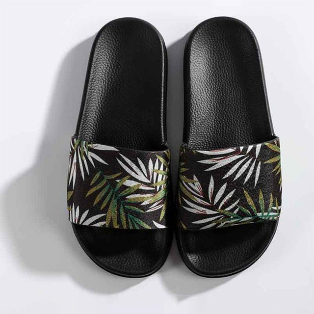 New Women Leaf Flat Summer Slippers